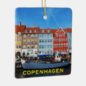 Ornement carré de Noël de Copenhague Denamrk (Droite)