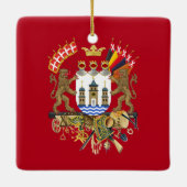 Ornement carré de Noël de Copenhague Denamrk (Dos)