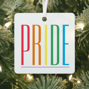 Ornement Carré en métal PRIDE