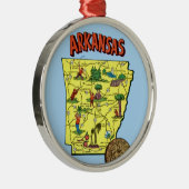 Ornement Carte Arkansas vintage (Droite)