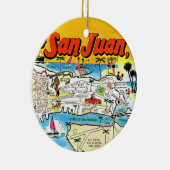 Ornement Carte Vintage San Juan (Droite)
