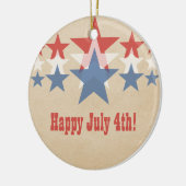 Ornement Cascade rouge, blanc et bleu étoile (Gauche)