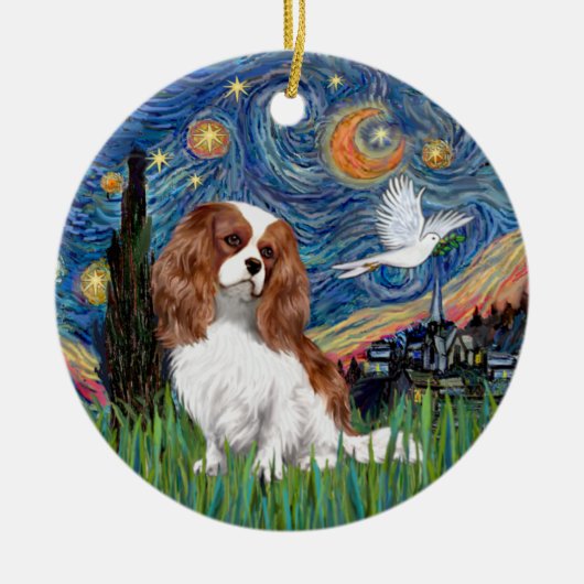 Ornement Cavalier King Charles Spaniel Blenheim (Devant)