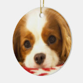 Ornement Cavalier King Charles Spaniel flocon de n (Gauche)