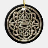 Ornement celtique de noeud d'or noir et métallique (Devant)