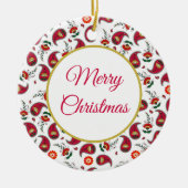 ornement céramique cachemire de Noël (Devant)