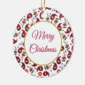 ornement céramique cachemire de Noël (Gauche)