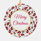 ornement céramique cachemire de Noël (Dos)