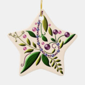 Ornement - Céramique - Étoile toscane de Noël (Devant)