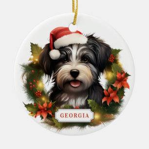 Ornement Cercle en céramique de Noël Havanais