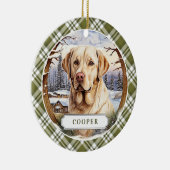 Ornement Cercle en céramique Labrador Retriever (Droite)