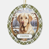 Ornement Cercle en céramique Labrador Retriever (Gauche)