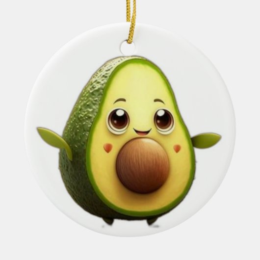 Ornement Cercle en céramique mignonne (Devant)