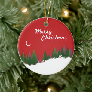 Ornement Cercle Scène des Bois de Noël