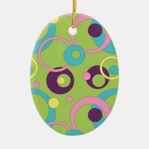 Ornement Cercles Verts Funky