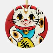 Ornement chanceux de chat de Maneki Neko (Devant)