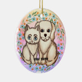 Ornement Chat Aime Chien (Droite)