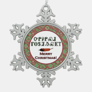 Ornement cherokee d'étain de salutations de