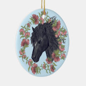 Ornement Cheval Noir Bellflower (Droite)