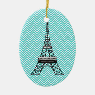 Ornement Chevron Paris Tour Eiffel personnalisé