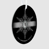 Ornement chic de Noël de flocon de neige de (devant)