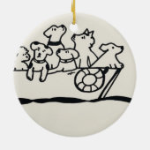 Ornement "Chiens en bateau" par Willowcatdesigns (Dos)