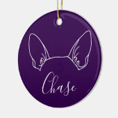 Ornement Chihuahua (Logo Om) (Gauche)