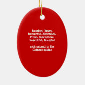 Ornement chinois d'astrologie de coq (Dos)