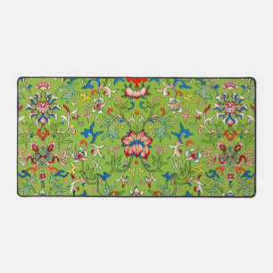 Ornement chinois vintage Owen Jones floral vert