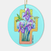 Ornement Chrétien Croix Iris  (Gauche)