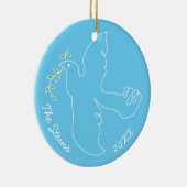 Ornement circulaire Hanoukka "Chanukah Dove" (Droite)