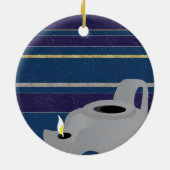 Ornement circulaire Hanoukka "Lampe à huile/Or" (Dos)