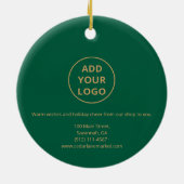 Ornement classique de logo vert et or (Dos)