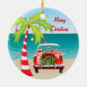 Ornement classique de Noël de voiture de plage (Dos)