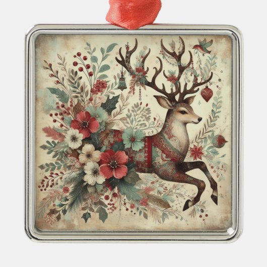Ornement classique des cerfs de Noël (Devant)