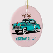 Ornement classique flairé rouge de Noël de voiture (Droite)