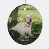 Ornement classique personnalisé Pet Memorial (Gauche)