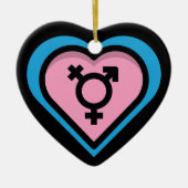 Ornement Cœur de la Fierté Trans (Devant)
