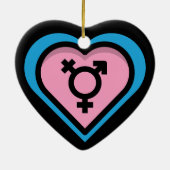 Ornement Cœur de la Fierté Trans (Dos)