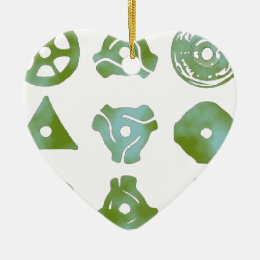 Ornement Cœur En Céramique 15 45 adaptateurs ou insertions record (Devant)