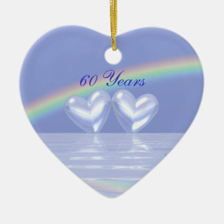 Ornement Cœur En Céramique 60e anniversaire Coeurs de diamants