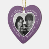 Ornement Cœur En Céramique 9e anniversaire du Mariage (Gauche)