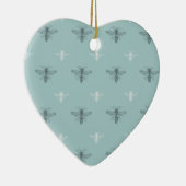 Ornement Cœur En Céramique Abeilles douces (Droite)