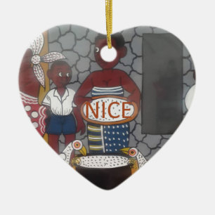 Ornement Cœur En Céramique Africain traditionnel Homestead Lifestyle