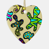 Ornement Cœur En Céramique Amibes ! (Droite)