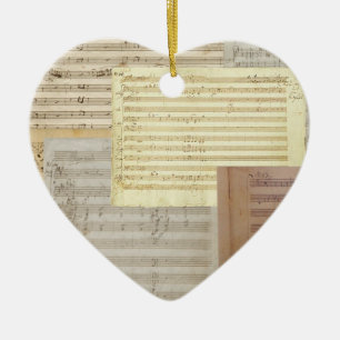 Ornement Cœur En Céramique Amour de pendentif d'ornement de Mozart