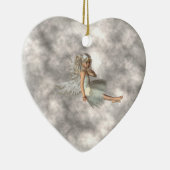 Ornement Cœur En Céramique Ange dans les nuages (Droite)
