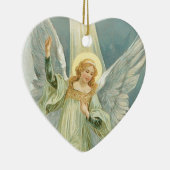 Ornement Cœur En Céramique Ange de Noël (Droite)
