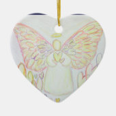 Ornement Cœur En Céramique Angel des Coeurs Art Pendentif Ornament (Devant)