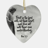 Ornement Cœur En Céramique Angel Trust in the Lord Citation Inspirationnelle (Droite)
